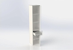 Aquanet Шкаф пенал Порто 35 L подвесной белый – фотография-8